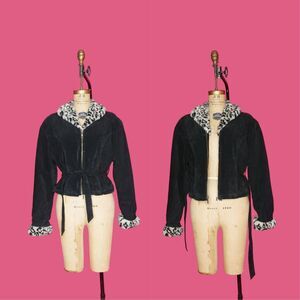 Y2K WILSONS MAXIMA Suede Leather Jacket W/Faux Fur Snow LEOPARD Print Trim. XS-S